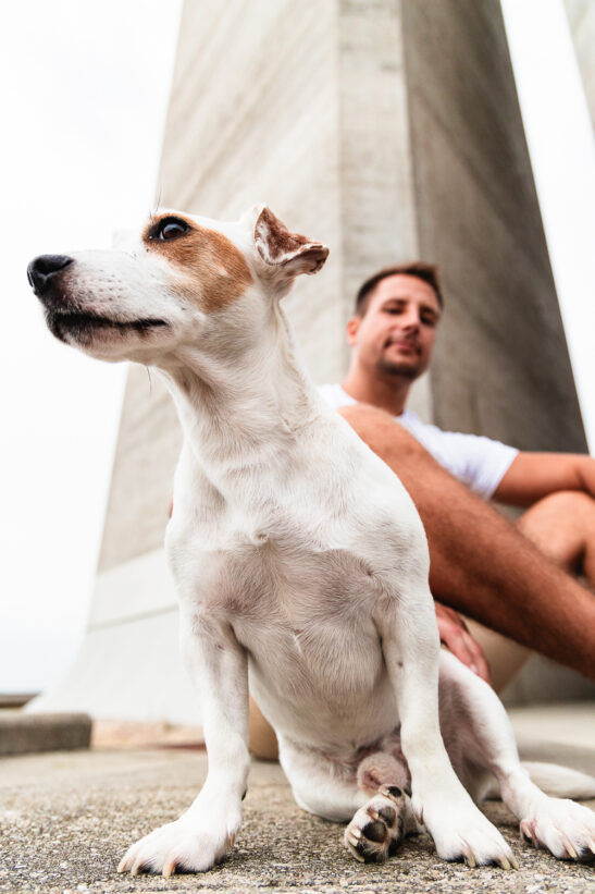 pán a pes - portrétní fotografie