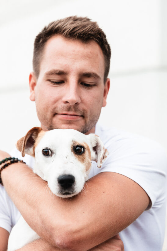 pán a pes - portrétní fotografie