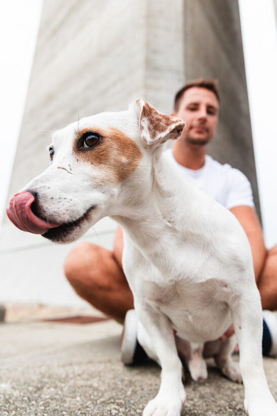 pán a pes - portrétní fotografie